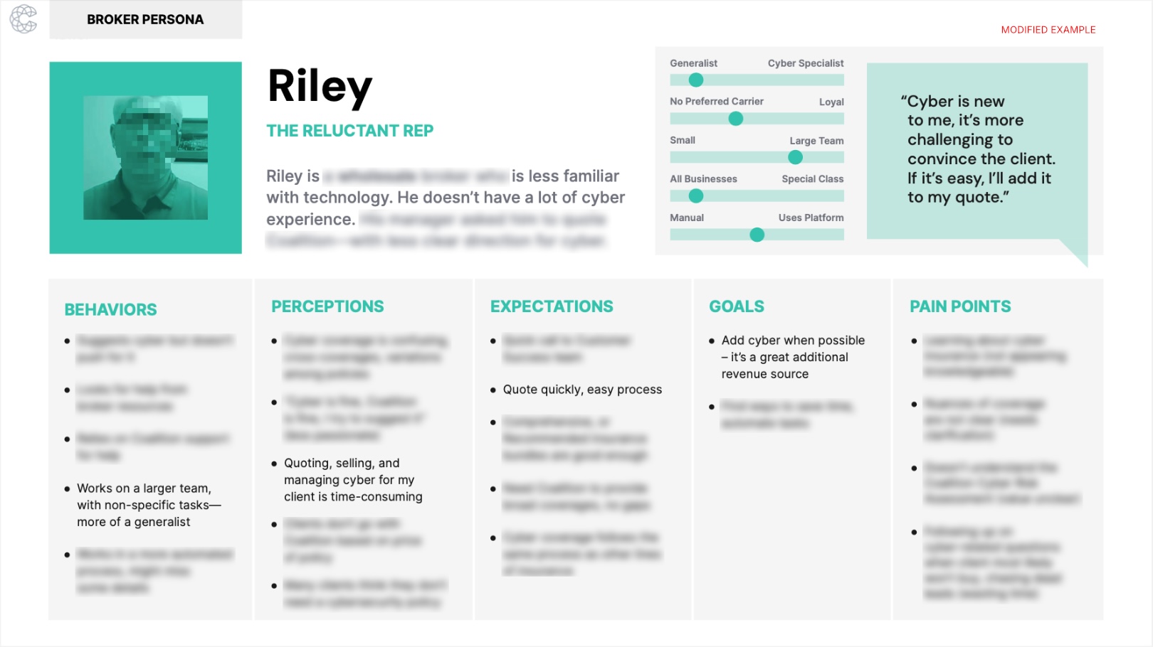 slide showing the secondary broker persona