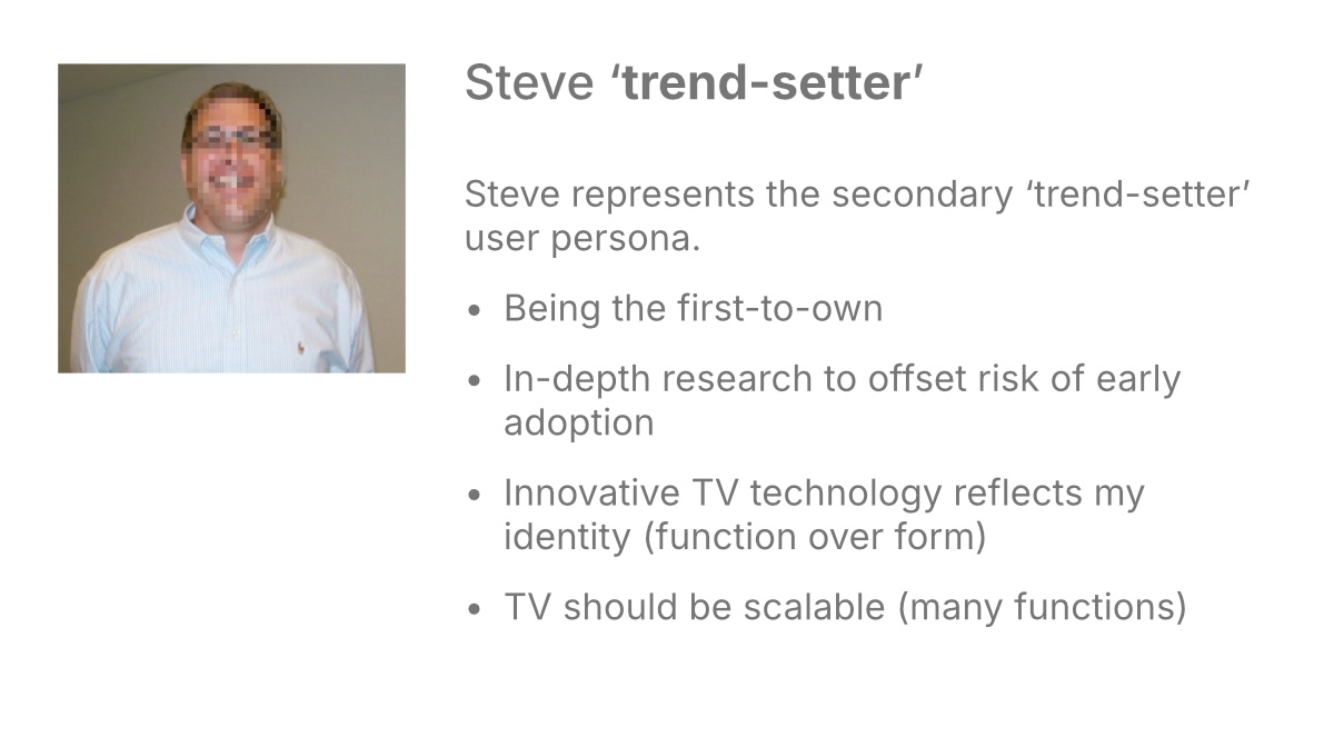 card showing the 'trend-setter' persona